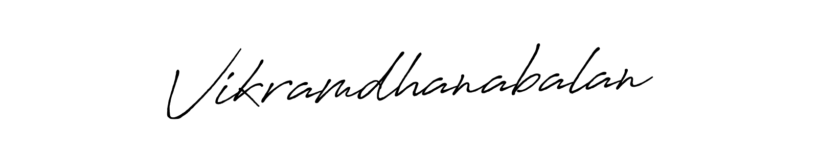 Make a beautiful signature design for name Vikramdhanabalan. With this signature (Antro_Vectra_Bolder) style, you can create a handwritten signature for free. Vikramdhanabalan signature style 7 images and pictures png