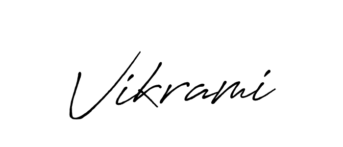 How to make Vikrami signature? Antro_Vectra_Bolder is a professional autograph style. Create handwritten signature for Vikrami name. Vikrami signature style 7 images and pictures png