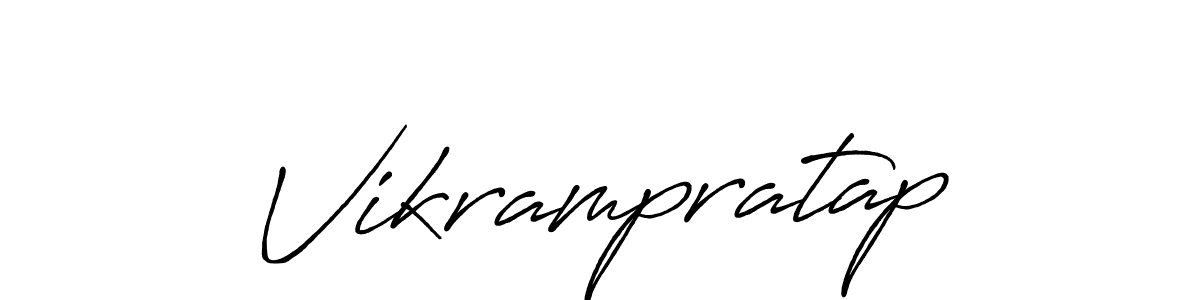 Create a beautiful signature design for name Vikrampratap. With this signature (Antro_Vectra_Bolder) fonts, you can make a handwritten signature for free. Vikrampratap signature style 7 images and pictures png