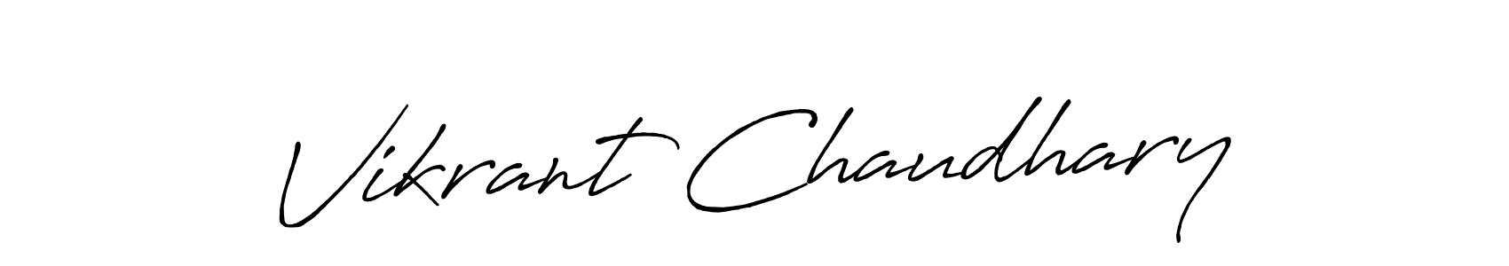 Create a beautiful signature design for name Vikrant Chaudhary. With this signature (Antro_Vectra_Bolder) fonts, you can make a handwritten signature for free. Vikrant Chaudhary signature style 7 images and pictures png