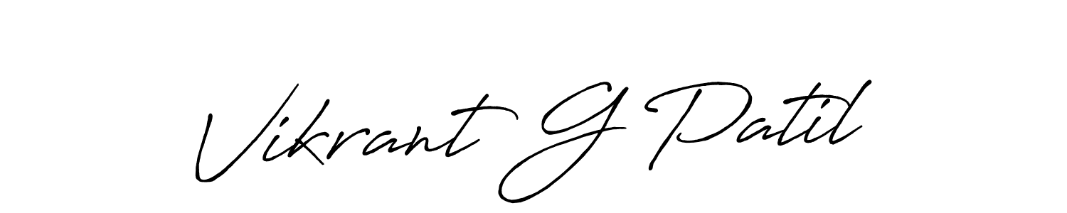 How to make Vikrant G Patil signature? Antro_Vectra_Bolder is a professional autograph style. Create handwritten signature for Vikrant G Patil name. Vikrant G Patil signature style 7 images and pictures png