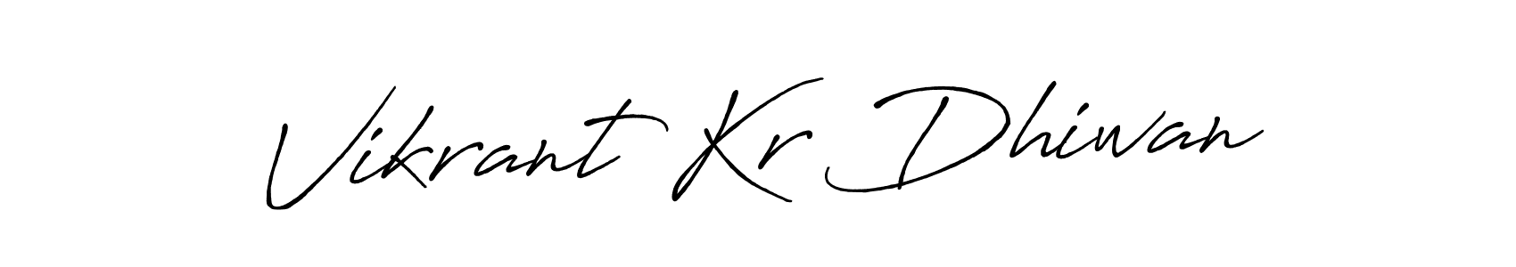 Create a beautiful signature design for name Vikrant Kr Dhiwan. With this signature (Antro_Vectra_Bolder) fonts, you can make a handwritten signature for free. Vikrant Kr Dhiwan signature style 7 images and pictures png