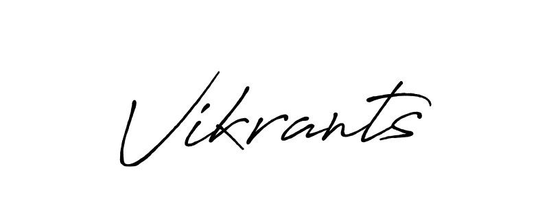 How to make Vikrants name signature. Use Antro_Vectra_Bolder style for creating short signs online. This is the latest handwritten sign. Vikrants signature style 7 images and pictures png