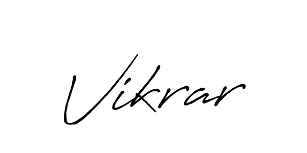 Vikrar stylish signature style. Best Handwritten Sign (Antro_Vectra_Bolder) for my name. Handwritten Signature Collection Ideas for my name Vikrar. Vikrar signature style 7 images and pictures png