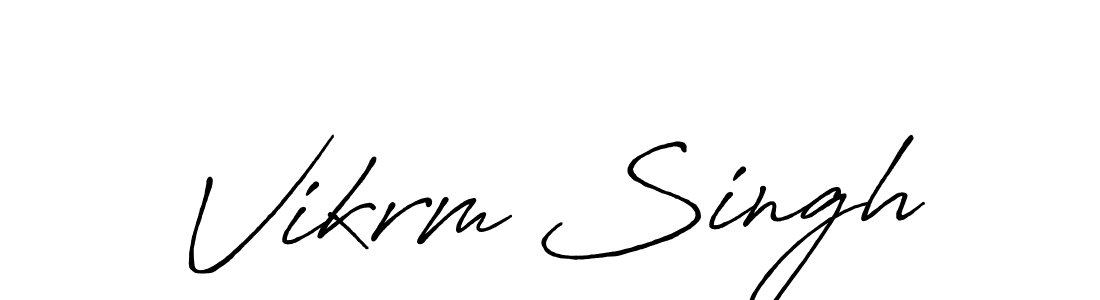 Vikrm Singh stylish signature style. Best Handwritten Sign (Antro_Vectra_Bolder) for my name. Handwritten Signature Collection Ideas for my name Vikrm Singh. Vikrm Singh signature style 7 images and pictures png