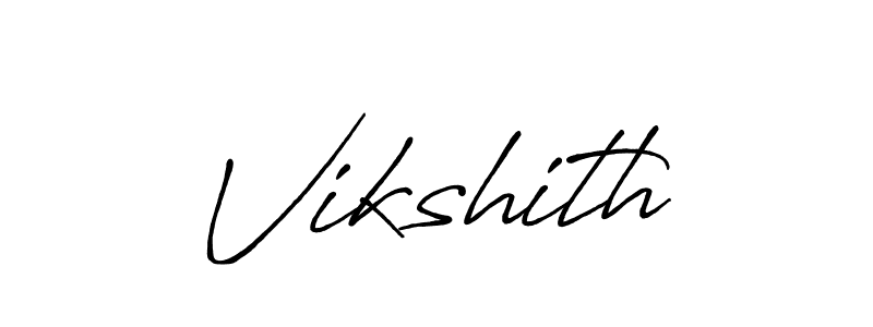 Use a signature maker to create a handwritten signature online. With this signature software, you can design (Antro_Vectra_Bolder) your own signature for name Vikshith. Vikshith signature style 7 images and pictures png