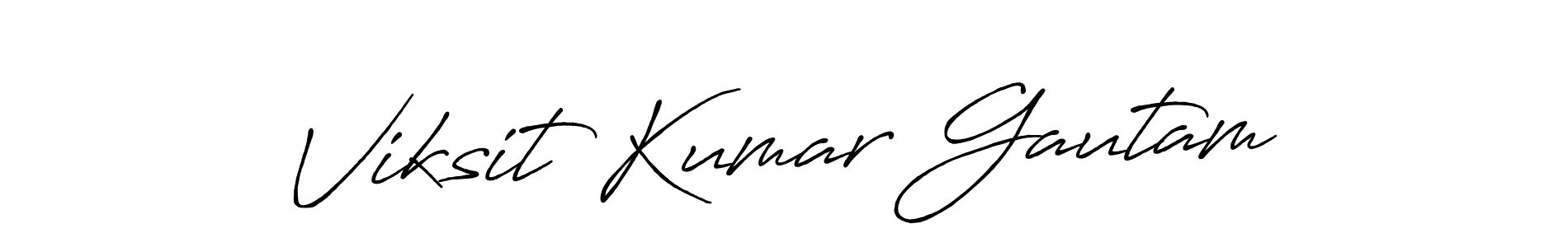 Antro_Vectra_Bolder is a professional signature style that is perfect for those who want to add a touch of class to their signature. It is also a great choice for those who want to make their signature more unique. Get Viksit Kumar Gautam name to fancy signature for free. Viksit Kumar Gautam signature style 7 images and pictures png