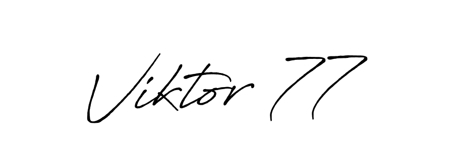 Design your own signature with our free online signature maker. With this signature software, you can create a handwritten (Antro_Vectra_Bolder) signature for name Viktor 77. Viktor 77 signature style 7 images and pictures png