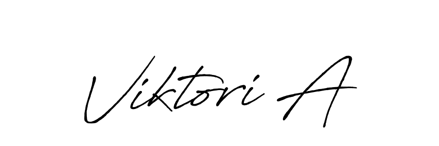 Create a beautiful signature design for name Viktori A. With this signature (Antro_Vectra_Bolder) fonts, you can make a handwritten signature for free. Viktori A signature style 7 images and pictures png