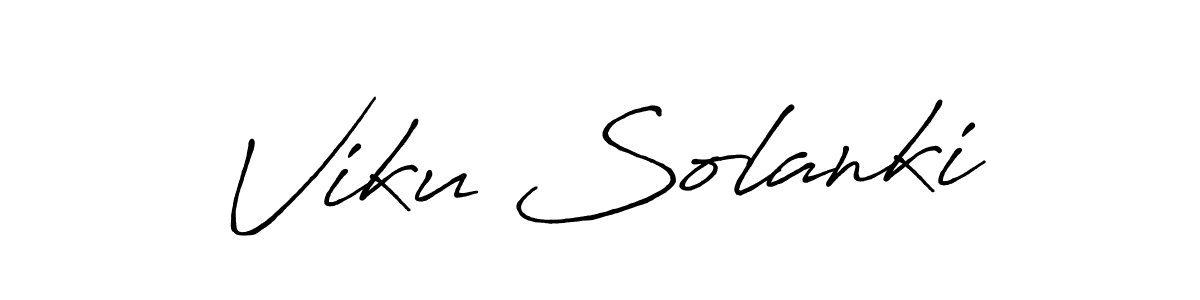 Use a signature maker to create a handwritten signature online. With this signature software, you can design (Antro_Vectra_Bolder) your own signature for name Viku Solanki. Viku Solanki signature style 7 images and pictures png
