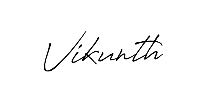 Similarly Antro_Vectra_Bolder is the best handwritten signature design. Signature creator online .You can use it as an online autograph creator for name Vikunth. Vikunth signature style 7 images and pictures png