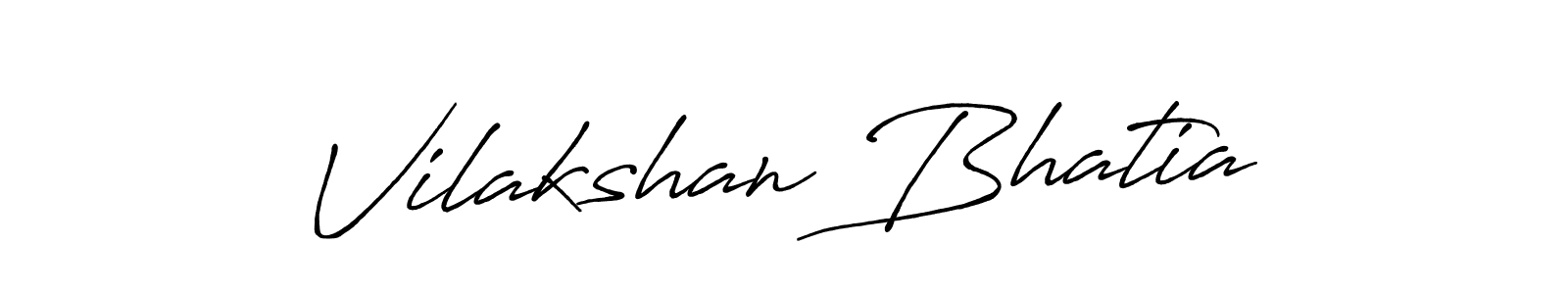Also we have Vilakshan Bhatia name is the best signature style. Create professional handwritten signature collection using Antro_Vectra_Bolder autograph style. Vilakshan Bhatia signature style 7 images and pictures png