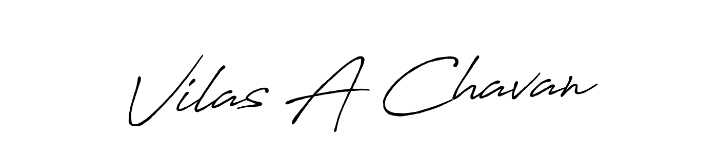 Design your own signature with our free online signature maker. With this signature software, you can create a handwritten (Antro_Vectra_Bolder) signature for name Vilas A Chavan. Vilas A Chavan signature style 7 images and pictures png