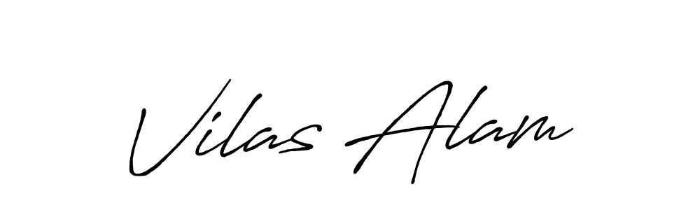 Design your own signature with our free online signature maker. With this signature software, you can create a handwritten (Antro_Vectra_Bolder) signature for name Vilas Alam. Vilas Alam signature style 7 images and pictures png