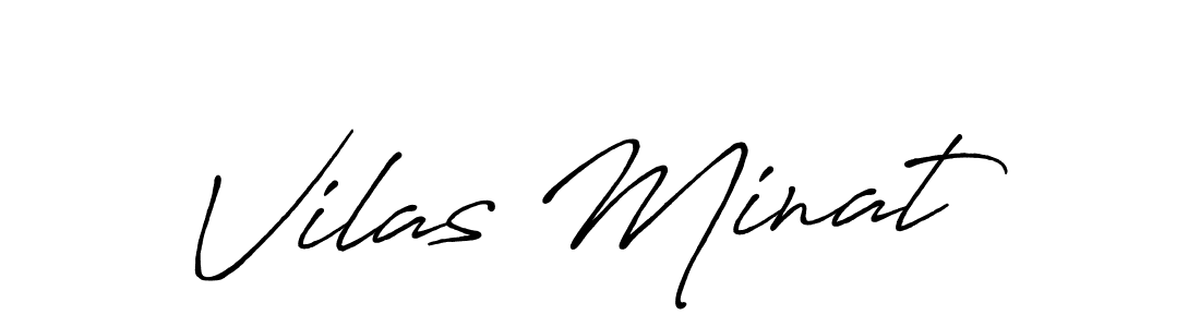 How to Draw Vilas Minat signature style? Antro_Vectra_Bolder is a latest design signature styles for name Vilas Minat. Vilas Minat signature style 7 images and pictures png