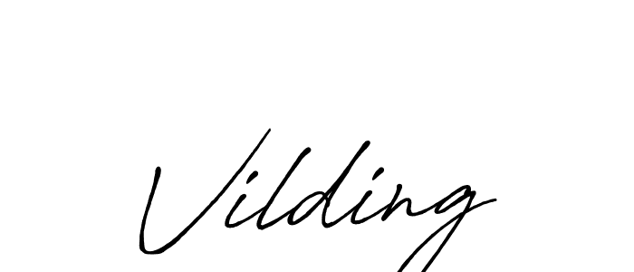 How to make Vilding signature? Antro_Vectra_Bolder is a professional autograph style. Create handwritten signature for Vilding name. Vilding signature style 7 images and pictures png