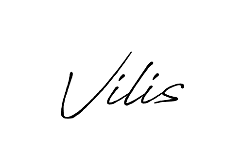 Vilis stylish signature style. Best Handwritten Sign (Antro_Vectra_Bolder) for my name. Handwritten Signature Collection Ideas for my name Vilis. Vilis signature style 7 images and pictures png