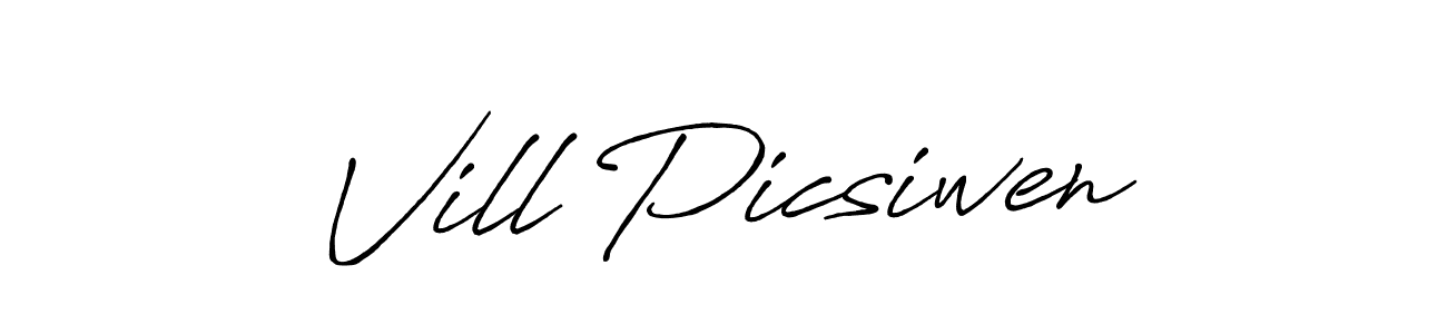 Also we have Vill Picsiwen name is the best signature style. Create professional handwritten signature collection using Antro_Vectra_Bolder autograph style. Vill Picsiwen signature style 7 images and pictures png
