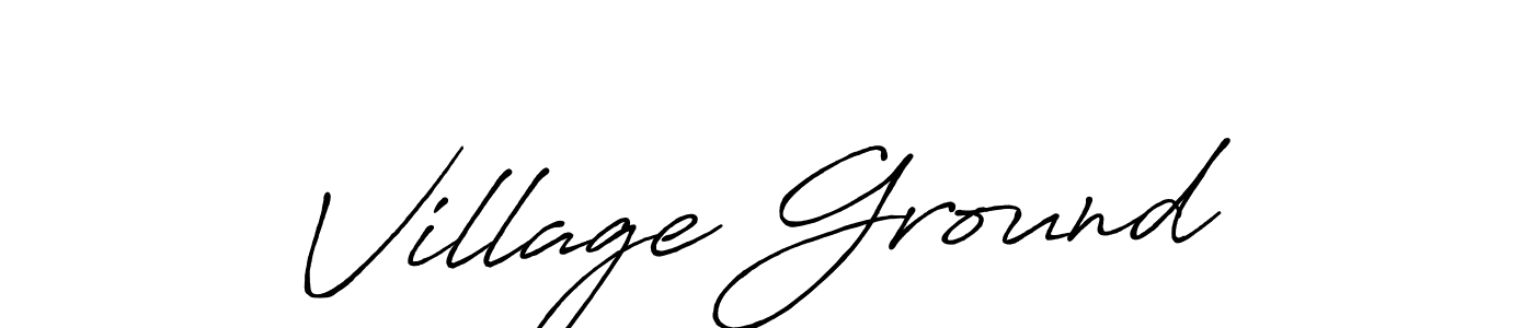 Use a signature maker to create a handwritten signature online. With this signature software, you can design (Antro_Vectra_Bolder) your own signature for name Village Ground. Village Ground signature style 7 images and pictures png
