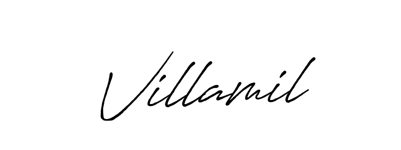 It looks lik you need a new signature style for name Villamil. Design unique handwritten (Antro_Vectra_Bolder) signature with our free signature maker in just a few clicks. Villamil signature style 7 images and pictures png