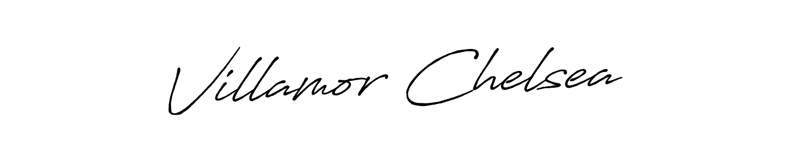 Create a beautiful signature design for name Villamor Chelsea. With this signature (Antro_Vectra_Bolder) fonts, you can make a handwritten signature for free. Villamor Chelsea signature style 7 images and pictures png