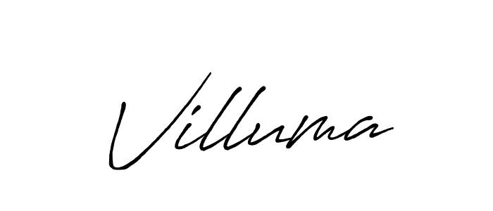Make a beautiful signature design for name Villuma. Use this online signature maker to create a handwritten signature for free. Villuma signature style 7 images and pictures png