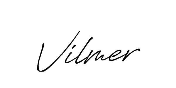 Make a beautiful signature design for name Vilmer. With this signature (Antro_Vectra_Bolder) style, you can create a handwritten signature for free. Vilmer signature style 7 images and pictures png