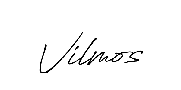 Design your own signature with our free online signature maker. With this signature software, you can create a handwritten (Antro_Vectra_Bolder) signature for name Vilmos. Vilmos signature style 7 images and pictures png