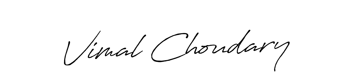 Vimal Choudary stylish signature style. Best Handwritten Sign (Antro_Vectra_Bolder) for my name. Handwritten Signature Collection Ideas for my name Vimal Choudary. Vimal Choudary signature style 7 images and pictures png