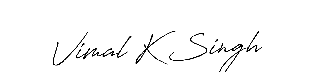 It looks lik you need a new signature style for name Vimal K Singh. Design unique handwritten (Antro_Vectra_Bolder) signature with our free signature maker in just a few clicks. Vimal K Singh signature style 7 images and pictures png