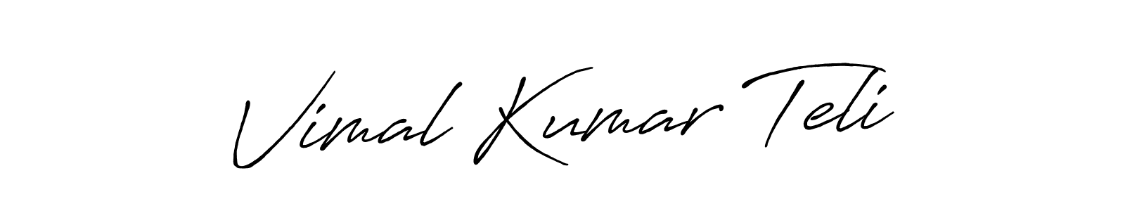 Vimal Kumar Teli stylish signature style. Best Handwritten Sign (Antro_Vectra_Bolder) for my name. Handwritten Signature Collection Ideas for my name Vimal Kumar Teli. Vimal Kumar Teli signature style 7 images and pictures png