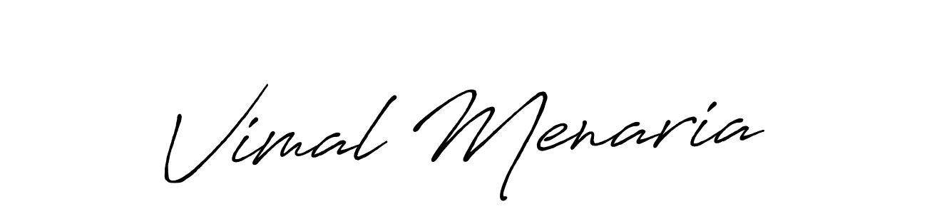 How to make Vimal Menaria signature? Antro_Vectra_Bolder is a professional autograph style. Create handwritten signature for Vimal Menaria name. Vimal Menaria signature style 7 images and pictures png