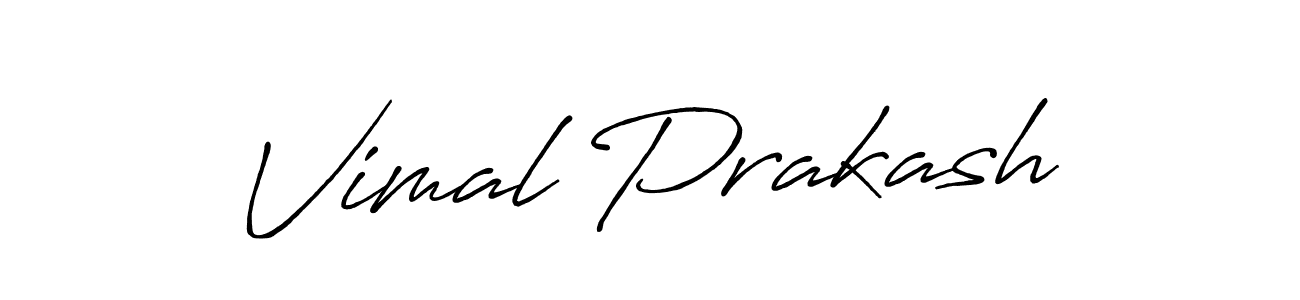 How to make Vimal Prakash name signature. Use Antro_Vectra_Bolder style for creating short signs online. This is the latest handwritten sign. Vimal Prakash signature style 7 images and pictures png