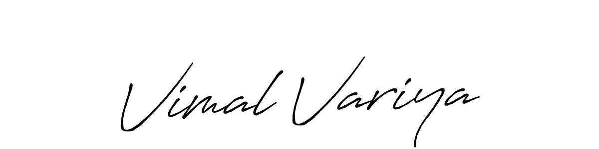 How to make Vimal Variya signature? Antro_Vectra_Bolder is a professional autograph style. Create handwritten signature for Vimal Variya name. Vimal Variya signature style 7 images and pictures png