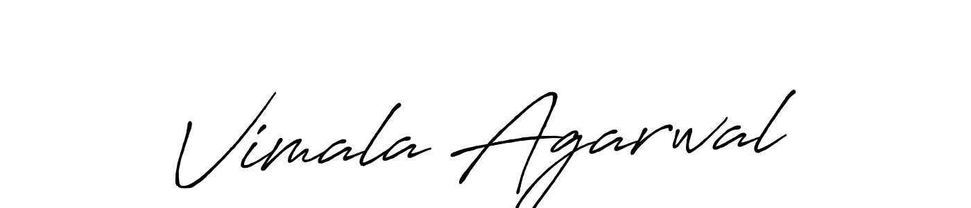 Create a beautiful signature design for name Vimala Agarwal. With this signature (Antro_Vectra_Bolder) fonts, you can make a handwritten signature for free. Vimala Agarwal signature style 7 images and pictures png