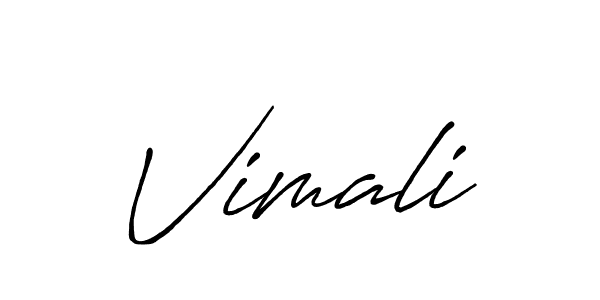 Make a beautiful signature design for name Vimali. With this signature (Antro_Vectra_Bolder) style, you can create a handwritten signature for free. Vimali signature style 7 images and pictures png