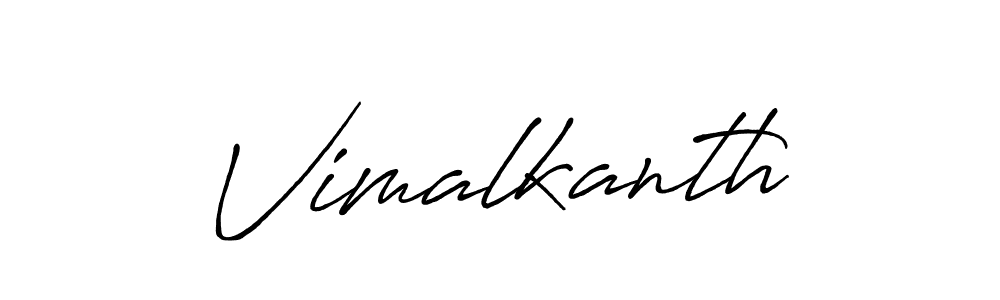 Use a signature maker to create a handwritten signature online. With this signature software, you can design (Antro_Vectra_Bolder) your own signature for name Vimalkanth. Vimalkanth signature style 7 images and pictures png