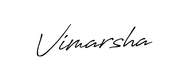 Make a beautiful signature design for name Vimarsha. With this signature (Antro_Vectra_Bolder) style, you can create a handwritten signature for free. Vimarsha signature style 7 images and pictures png