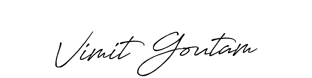 Similarly Antro_Vectra_Bolder is the best handwritten signature design. Signature creator online .You can use it as an online autograph creator for name Vimit Goutam. Vimit Goutam signature style 7 images and pictures png