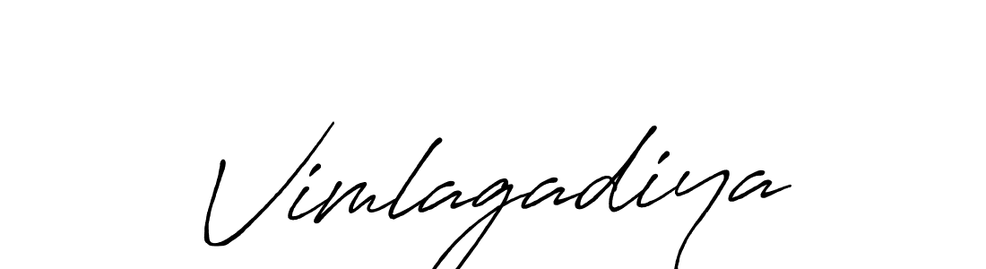 Vimlagadiya stylish signature style. Best Handwritten Sign (Antro_Vectra_Bolder) for my name. Handwritten Signature Collection Ideas for my name Vimlagadiya. Vimlagadiya signature style 7 images and pictures png