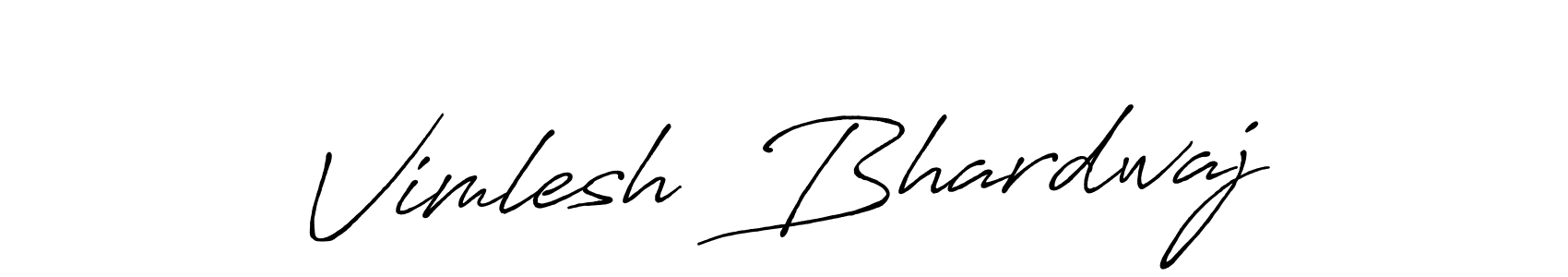 The best way (Antro_Vectra_Bolder) to make a short signature is to pick only two or three words in your name. The name Vimlesh  Bhardwaj include a total of six letters. For converting this name. Vimlesh  Bhardwaj signature style 7 images and pictures png