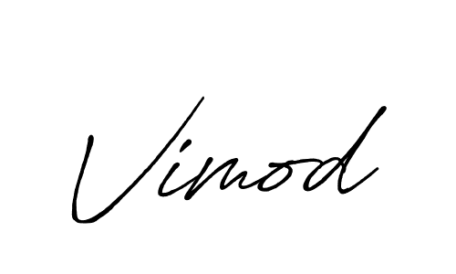 Vimod stylish signature style. Best Handwritten Sign (Antro_Vectra_Bolder) for my name. Handwritten Signature Collection Ideas for my name Vimod. Vimod signature style 7 images and pictures png