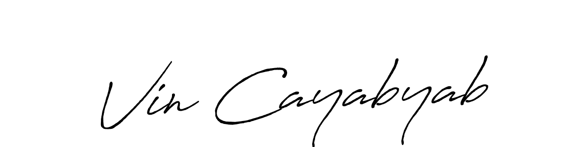 Antro_Vectra_Bolder is a professional signature style that is perfect for those who want to add a touch of class to their signature. It is also a great choice for those who want to make their signature more unique. Get Vin Cayabyab name to fancy signature for free. Vin Cayabyab signature style 7 images and pictures png