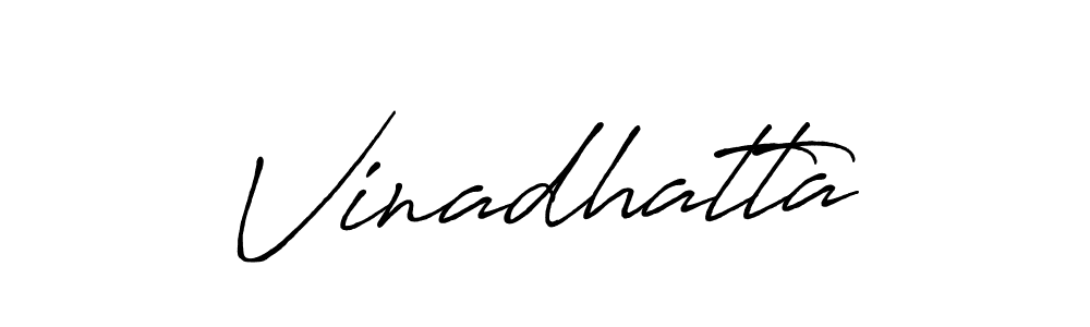 Create a beautiful signature design for name Vinadhatta. With this signature (Antro_Vectra_Bolder) fonts, you can make a handwritten signature for free. Vinadhatta signature style 7 images and pictures png