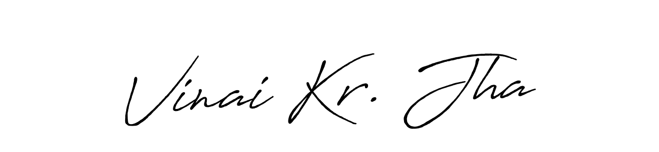 The best way (Antro_Vectra_Bolder) to make a short signature is to pick only two or three words in your name. The name Vinai Kr. Jha include a total of six letters. For converting this name. Vinai Kr. Jha signature style 7 images and pictures png