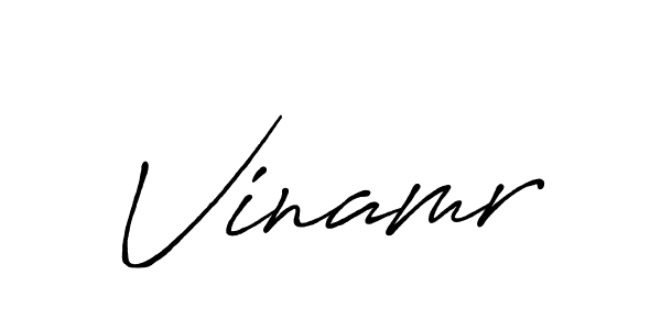 Make a beautiful signature design for name Vinamr. With this signature (Antro_Vectra_Bolder) style, you can create a handwritten signature for free. Vinamr signature style 7 images and pictures png