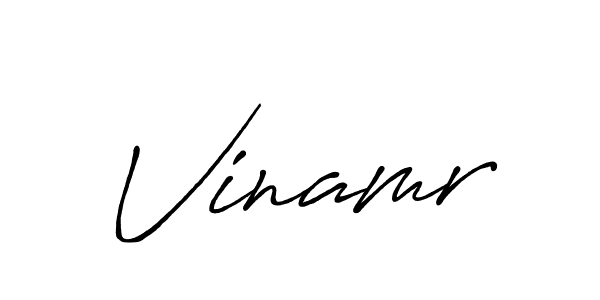 Make a beautiful signature design for name Vinamr. With this signature (Antro_Vectra_Bolder) style, you can create a handwritten signature for free. Vinamr signature style 7 images and pictures png