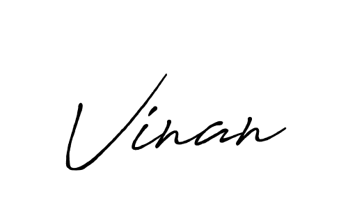 Use a signature maker to create a handwritten signature online. With this signature software, you can design (Antro_Vectra_Bolder) your own signature for name Vinan. Vinan signature style 7 images and pictures png