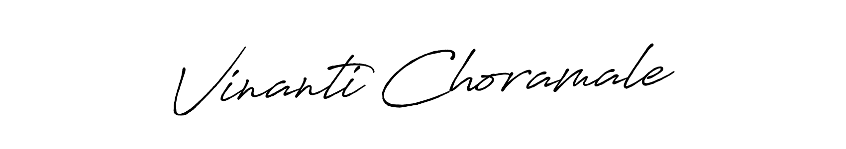 You should practise on your own different ways (Antro_Vectra_Bolder) to write your name (Vinanti Choramale) in signature. don't let someone else do it for you. Vinanti Choramale signature style 7 images and pictures png