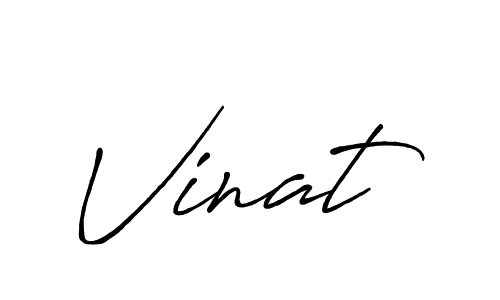 Use a signature maker to create a handwritten signature online. With this signature software, you can design (Antro_Vectra_Bolder) your own signature for name Vinat. Vinat signature style 7 images and pictures png